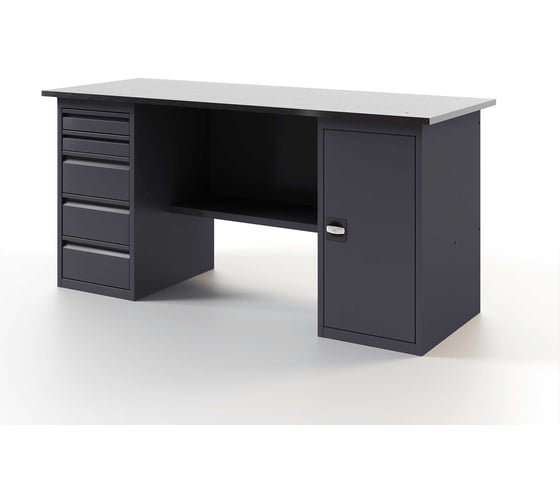 Изображение товара Верстак-стол с тумбой с ящиками и тумбой с дверцей GREENBERG 1800мм VERSTAK_ТY_1800