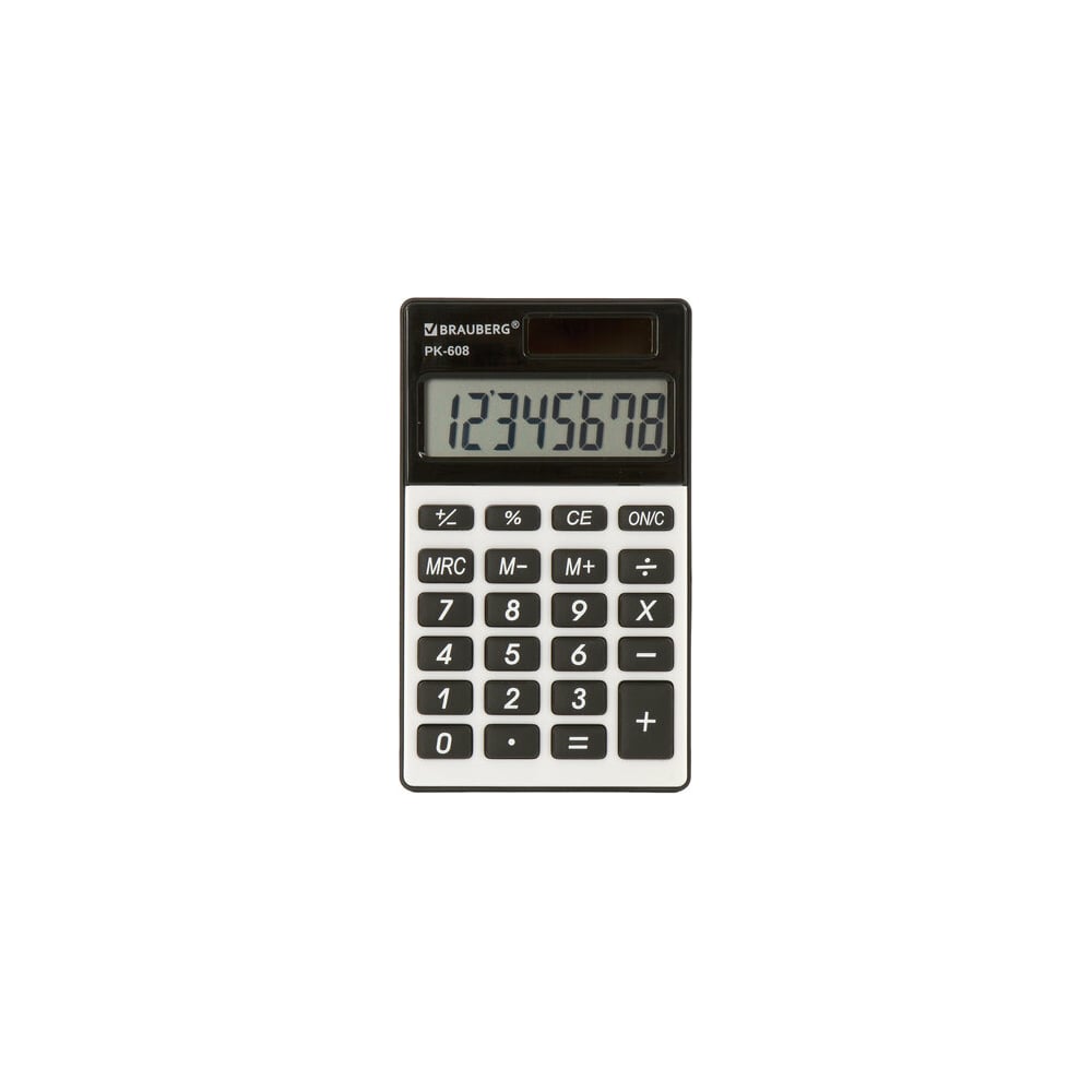 Карманный калькулятор BRAUBERG калькулятор карманный brauberg pk 608 серебристый 250518