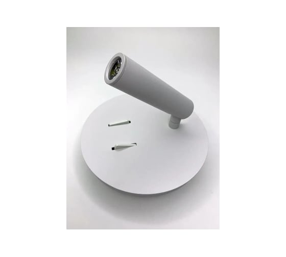 Изображение товара Светильник светодиодный накладной Elvan белый c выключателем спот 6326-3W/6W-3000K-Wh NLS-6326-3W+6W-WW-Wh