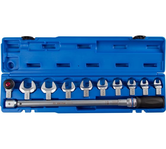 Изображение товара Динамометрический ключ KING TONY серии FIT 14х18 мм с набором рожковых насадок 13-30 мм, 60-340 Нм, кейс 345203D11MR