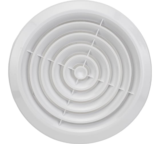 Изображение товара Решетка пластмассовая круглая с фланцем (d=150 мм; 195х195х40 мм) Эвент ПКС 195/150