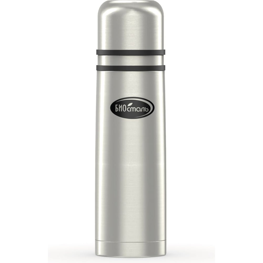 Изображение товара Термос Biostal 0.75 л с 2 чашками вакуумный нержавеющая сталь