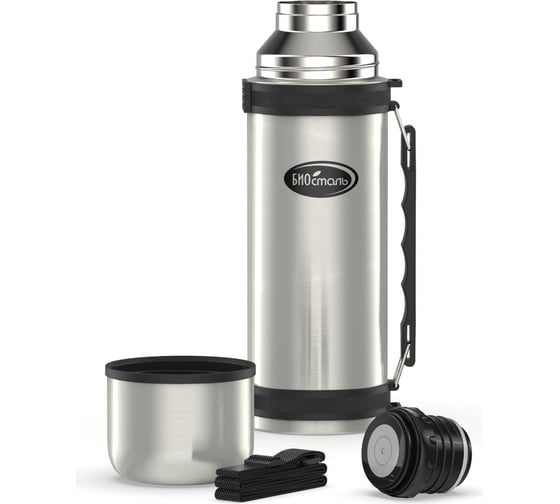 Изображение товара Термос Biostal 1.2 литра, с ручкой, стальной NY-1200-2