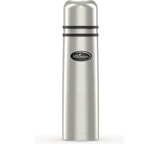 Изображение товара Термос Biostal 1 литр, 2 чашки, стальной NB-1000K2