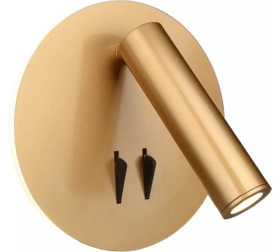 Изображение товара Светильник светодиодный накладной Elvan золотой с выключателем спот 6326-3W/6W-3000K-Gd NLS-6326-3W+6W-WW-Gd