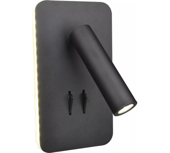 Изображение товара Светильник светодиодный накладной Elvan черный c выключателем спот 6327-3W/6W-3000K-Bk NLS-6327-3W+6W-WW-Bk