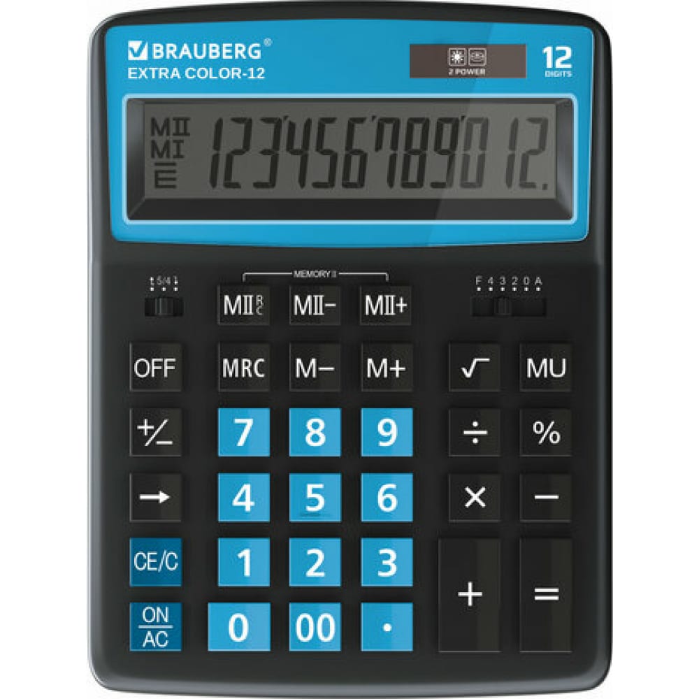 Настольный калькулятор BRAUBERG жен костюм арт 17 0282 черно голубой р 50