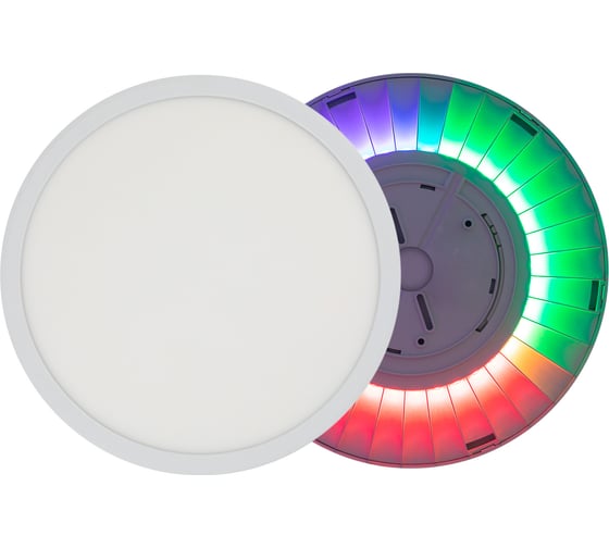 Изображение товара Светильник светодиодный Apeyron SPIN, 28Вт, 2240лм, DIM, 3000-6500К,RGB подсветка, IP40, круг, белы 18-140