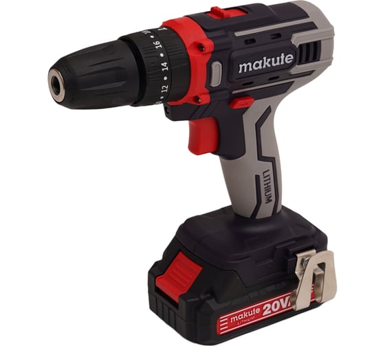 Изображение товара Дрель-шуруповерт аккумуляторная ударная Makute (20В, 30Нм) CD229-L-2B