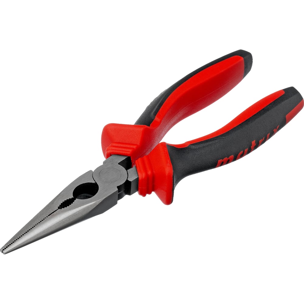 Изображение товара Длинногубцы прямые MATRIX 180 мм из CrV с двухкомпонентными рукоятками