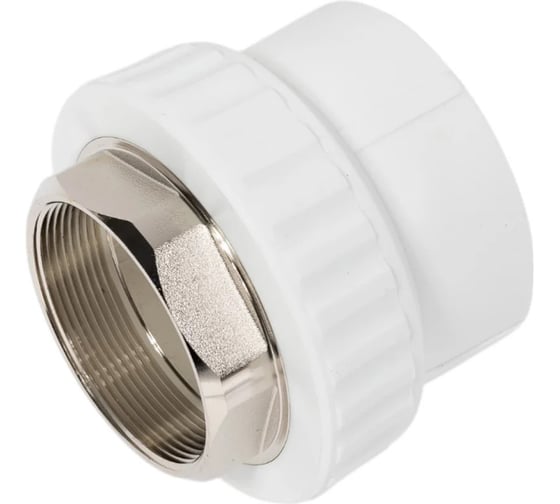 Изображение товара Муфта Millennium 50-1 1/2'' прямая с внутренней резьбой полипропиленовая ППР для труб, белая 3M22-nfo-501b06 УТ000027229