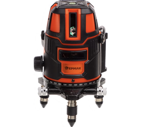 Изображение товара Уровень лазерный ЕРМАК 3 зеленых луча, 15м, 2400 мАч, зарядное устройство, защитные очки, кейс 916-287