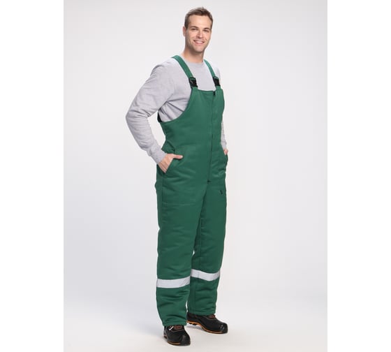 Изображение товара Полукомбинезон зимний ФАКЕЛ Экспертный-Люкс ткань смесовая, 210 г/м2, зеленый 87468983.008