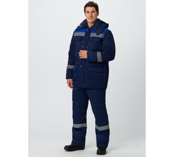 Изображение товара Костюм зимний ФАКЕЛ Титан ткань смесовая, 210 г/м2, п/к, темно-синий/васильковый 87476480.027