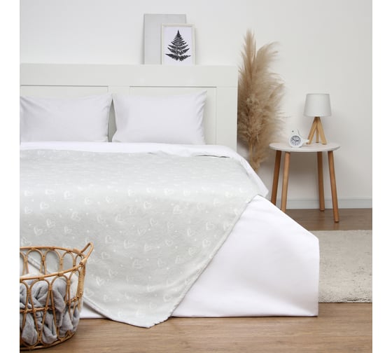 Изображение товара Плед Этель "Сердечки" 150*200 см, 100% п/э, корал-флис 220 гр/м2 10359404