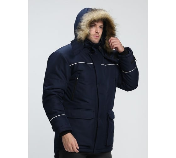 Изображение товара Куртка зимняя ФАКЕЛ Аляска-Люкс ткань Cat’s eye, темно-синий 87485645.010