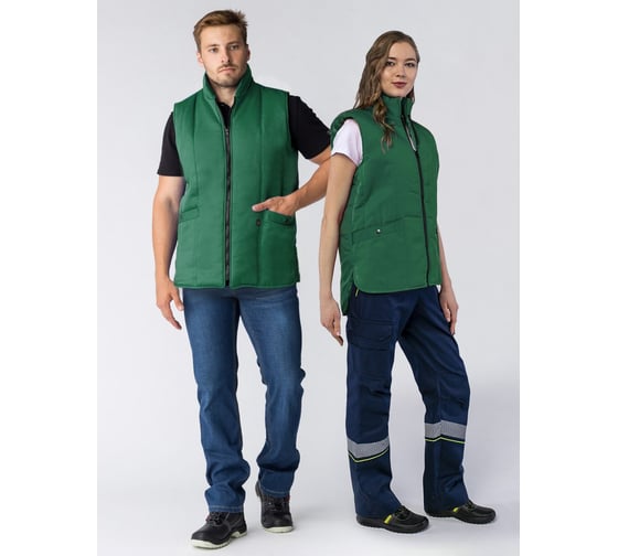 Изображение товара Жилет утепленный ФАКЕЛ Универсальный ткань смесовая, 210 г/м2, зеленый 87486745.006