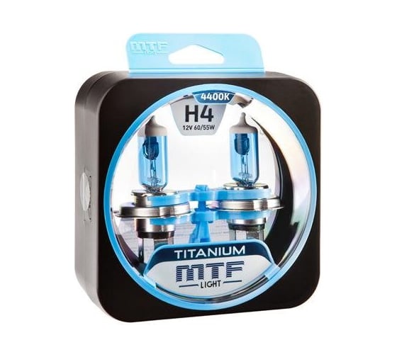 Изображение товара Галогеновая лампа MTF Light Titanium H4, 12В, 605Вт, 1650/1200 лм, 4400К 40840 HTN1204