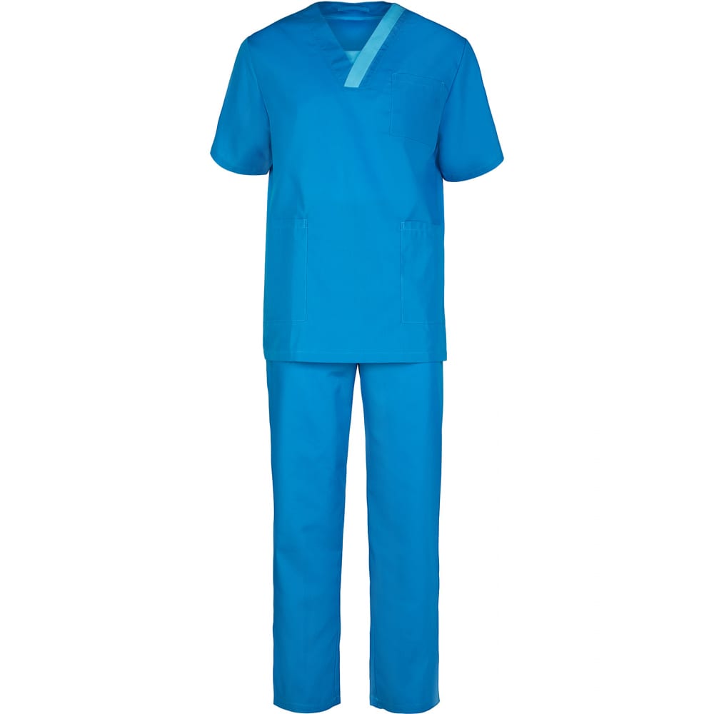 Мужской медицинский костюм хирурга Спецрегион, размер 46, цвет голубой