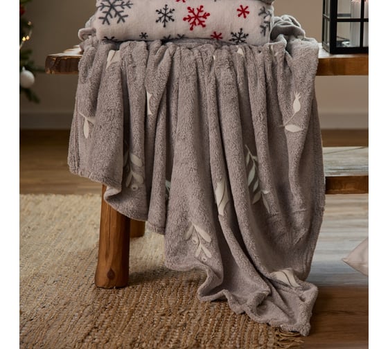 Изображение товара Плед светящийся в темноте Этель Twigs 150*200 см, 100% п/э, корал-флис, 220 гр/м2 10622814