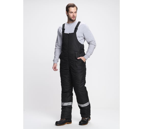 Изображение товара Зимний костюм с полукомбинезоном Беркорт-2 СОП К. Факел (ткань таслан, 135) черный/т.серый 87491254.008