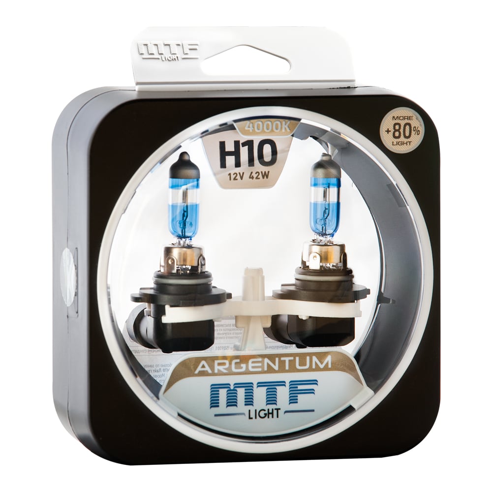 Изображение товара Галогеновая лампа MTF Light Argentum+80% H10, 12 В, 42 Вт