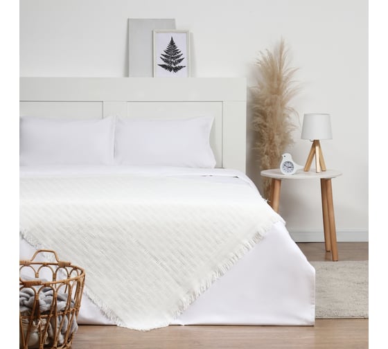 Изображение товара Плед Этель White crystal 130*180 см, 80% хлопок, 20% п/э 10398553