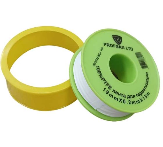 Изображение товара Лента фум Профсан ПСМ 19x0,2мм 15 м, белая PSM-F1915W
