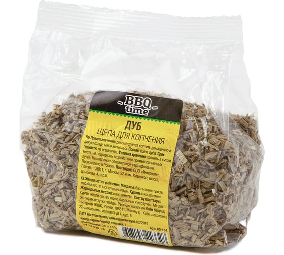 Изображение товара Щепа ROYALGRILL Дуб, BBQ time, 0.5 л 80-164
