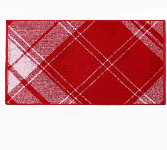 Изображение товара Полотенце махровое Этель "Клетка", красный, 70x130 см, 100% хлопок, 420 г/м2 10571864