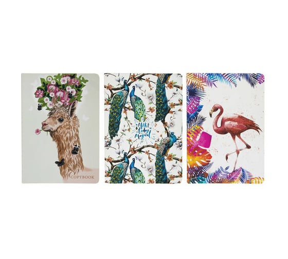 Изображение товара Тетради BRAUBERG SoftTouch SUMMER A5 147х210 мм 40 листов набор 3 шт сшивка клетка, 70г/м, 403793