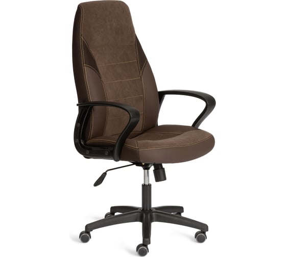 Изображение товара Кресло INTER (24) кож/зам/флок/ткань, коричневый, 36-36/6/TW-24 Tetchair 24615
