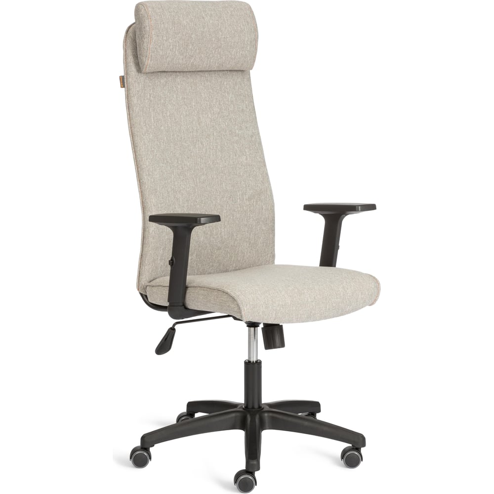 Изображение товара Стильное офисное кресло Tetchair PRAGMATIC PLT из ткани серо-бежевый