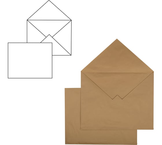 Изображение товара Конверты ОФИСМАГ С3+ 360х460 мм КРАФТ, без клея, 90 г/кв.м, комплект 500 шт, треугольный клапан, 460ТК 128299