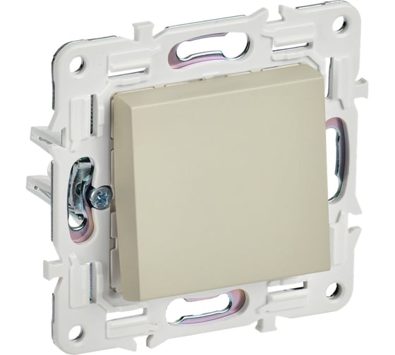 Изображение товара Выключатель 1-клавишный кнопочный IEK SKANDY 10А SK-V14B бежевый SK-V17-0-10-K10