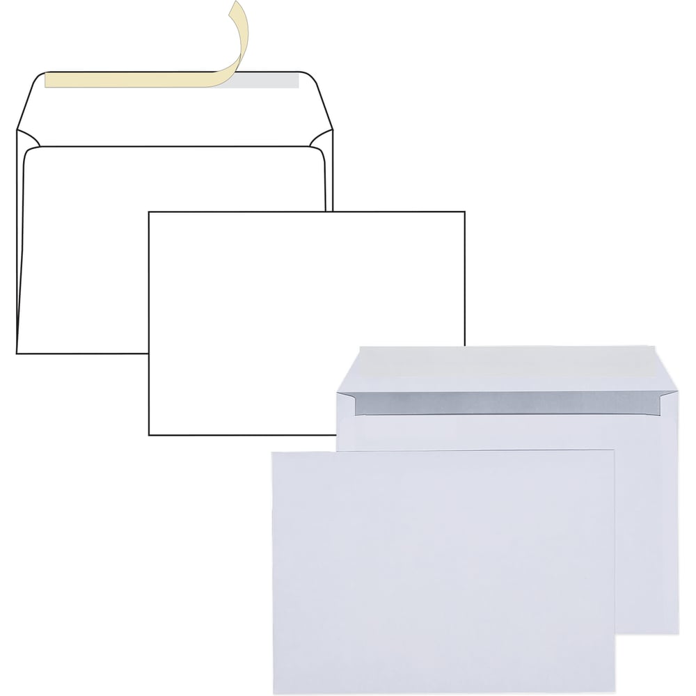 Изображение товара Конверты ОФИСМАГ C4 229х324 мм, 250 шт, отрывная лента, 90 г/кв.м