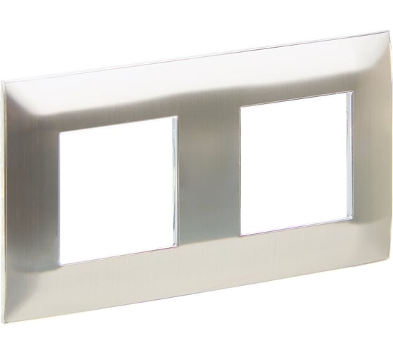 Изображение товара Рамка 2-местная IEK SKANDY SK-F32N металл никель SK-M22-M-K50