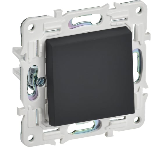 Изображение товара Выключатель 1-клавишный IEK SKANDY 10А SK-V01G графит SK-V10-0-10-K53