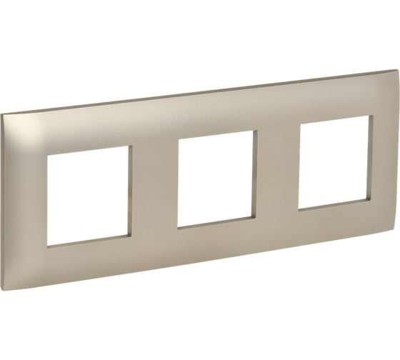Изображение товара Рамка 3-местная IEK SKANDY SK-F03Sh шампань SK-M32-K37