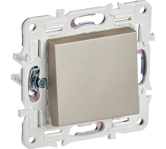 Изображение товара Выключатель 1-клавишный кнопочный IEK SKANDY 10А SK-V14Sh шампань SK-V17-0-10-K37