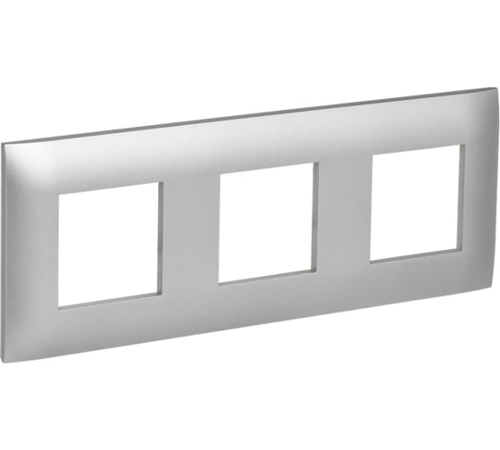 Изображение товара Рамка 3-местная IEK SKANDY SK-F03S серебряный SK-M32-K23
