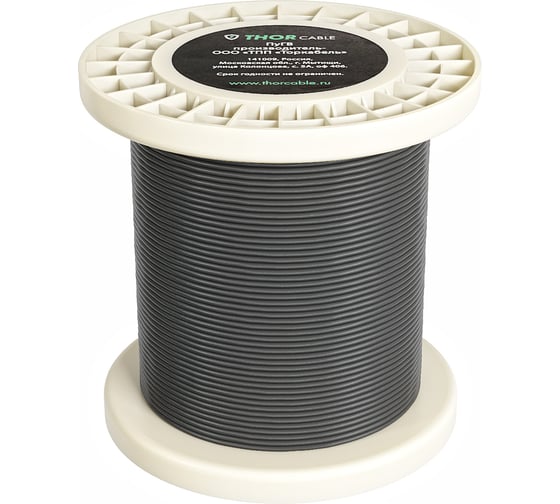 Изображение товара Провод Торкабель ПУГВ 16,0, черный, 100 м, на катушке 4631175847112