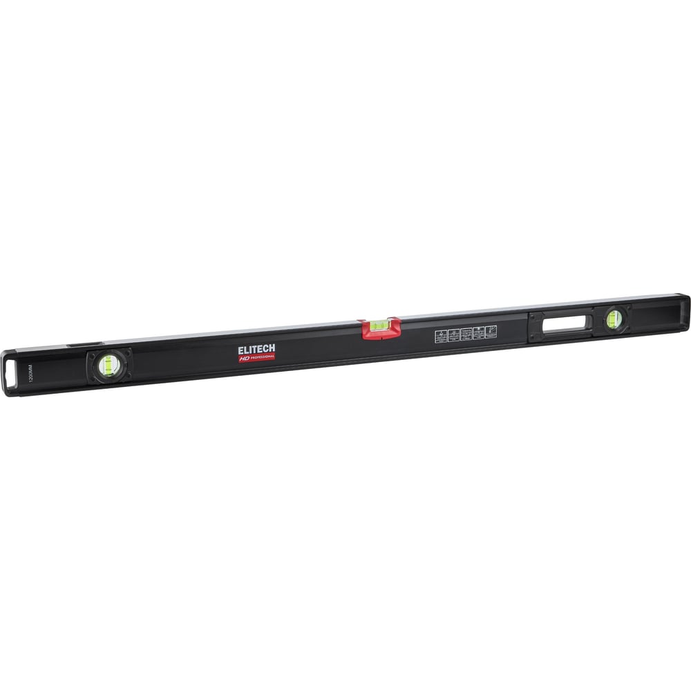 Изображение товара Пузырьковый уровень Elitech 120 см 3 глазка профессиональный с зеркалом и магнитом