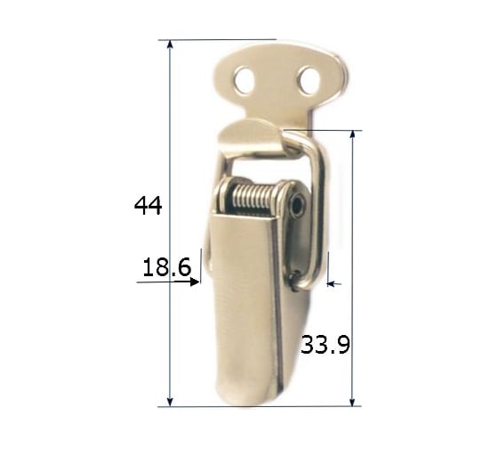 Изображение товара Защелка чемоданная с пружиной MFK-TORG 107 33.8 мм, никель, комплект Z/Ч/107