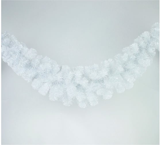 Изображение товара Еловая гирлянда MOROZCO Сваг, белая с блеском, 180 см ГР-18