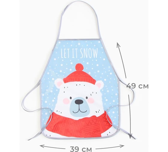 Изображение товара Фартук для творчества Этель "Let it snow" 49x39 см, 100% полиэстер 10638165