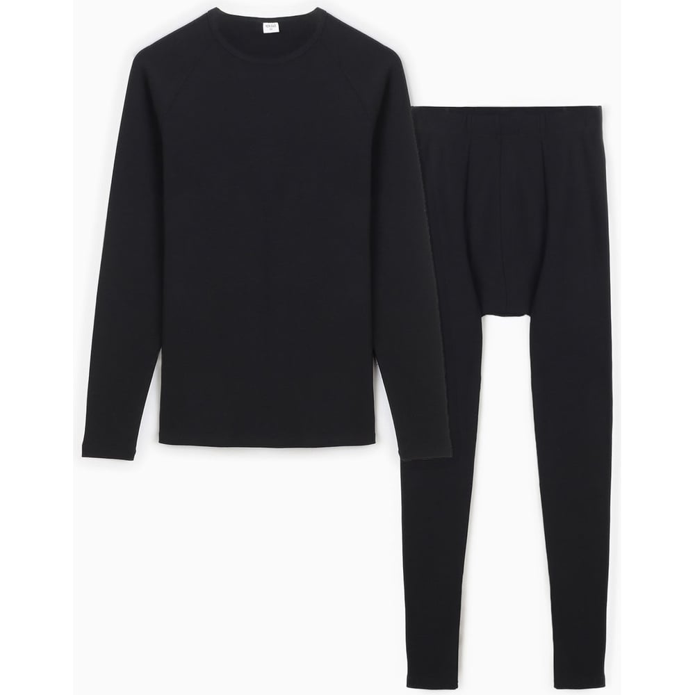 Изображение товара Комплект мужской термо MINAKU лонгслив и брюки черный размер 56