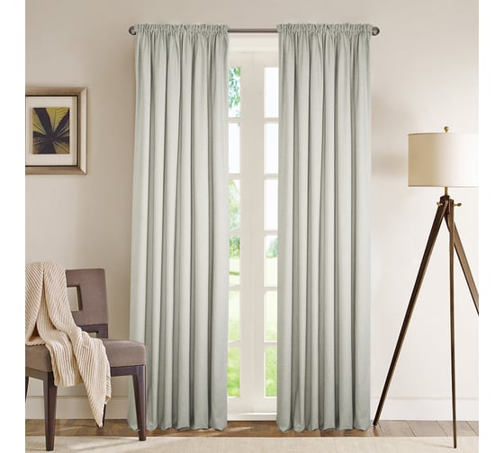 Изображение товара Портьера MONA LIZA МЛ998/8/Е200М 200х270 см бархатистый лен цвет лиловый 1 шт 4670093481701