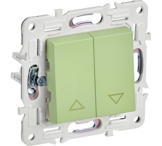 Изображение товара Выключатель жалюзи IEK SKANDY 10А SK-V12M мятный SK-V15-0-10-K06