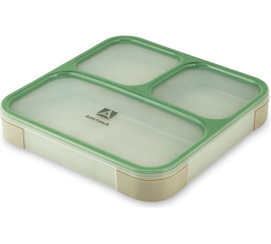 Изображение товара Ланчбокс Арктика 0,8 л, зеленый/бежевый 033-800-GN/BG